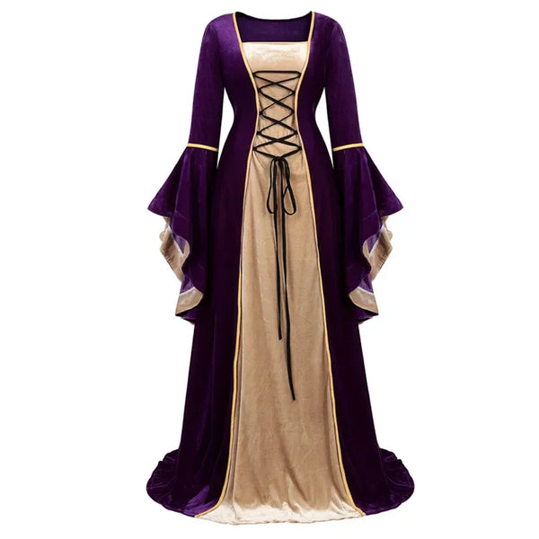 5XL women velvet evening dress indian medieval victorian dress custom designed victoria cosplay retro fancy dress long fa