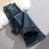 Jeans For Woman Y2k Pants Gray Stone Flared Stretch Winter Retro High Waist Horse Hoof Trousers Wide Leg Bell Bottom