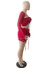 Women Sexy Dancing Dress Set Women's Beaded Knitted Sweater Three Piece Set Looking