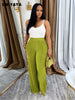 Women High Waist Wide Leg Pants Streetwear Casual Active Trousers