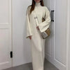 Women's Knitted High Neck Sweater Temperament Dress for Women Long Sleeve Solid Long Dresses