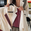 Printed Tassel Blazer Women Spliced Lapel Suit Jacket for Women Streetwear Autumn Winter Loose Casual Outerwear