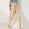 Versatile Slim Pleated Pencil Pants Women Elastic High Waist Solid Color Trousers Casual Autumn 2AA3771
