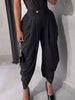Fall Autumn OL Work Active Casual Street Solid Color Trouser Women High Waist Jogger Loose Long Harlen Pants