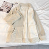 Fleece Jacket Women Autumn Winter Thick Double Sided Cardigan Loose Casual Lamb Wool Hoodie