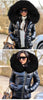 Women’s Short Coat with Fur Collar Winter Warm Quilted Jacket Outerwear