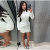 Solid Color Single Breasted Suit Jacket Woman Long Sleeve Waist Cinched Irregular Hem Casual Coats Versatile Women's Jackets