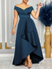 Off Shoulder Evening Dress Women Solid Maxi Long Dresses With Sleeves Wedding Bridesmaid Elegant Party Dresses Woman