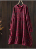 Japanese Vintage Mori Girl Floral Printed Knitted Sweater Pullover Dress Women Autumn O-Neck Long Sleeve Casual Loose Dresses