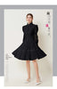 French Elegant Lace Splicing Waist Lantern Sleeve Dress Vintage High Collar Princess Dress Organza Cocktail Women's Wear