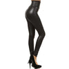 Women High Waist Tummy Control Butt Lift PU Leather Leggings Outwear Skinny Pants Casual Trousers Streetwear