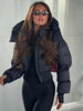 Women's Winter Retro Hooded Cotton Jacket Chic Solid Thick Warm Zip Up Long Sleeve Short Coat Lady Daily Casual Streetwear
