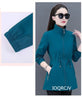Windbreaker Women Mid Length Outerwear Spring Autumn Korean Waist Jacket Trench Coat for Women Basic Coat Mom Clothes