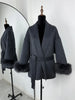 Fox Fur Wool Overcoat Women's Short Coat Office Lady Elegant Double-sided Woolen Coat Cardigan Jackets Loose Wool
