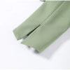 Elegant Commute Women's Long Skirt Suit Stand Neck Full Sleeve Slim Cropped Blazer Jacket Split Skirts Lady Solid Outfits