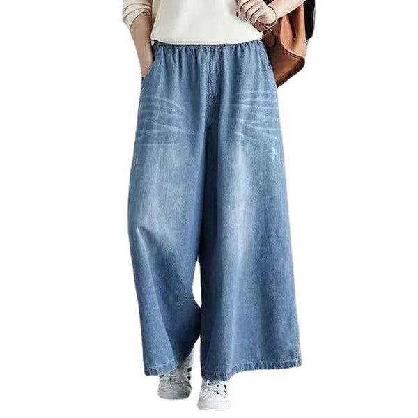 baggy jeans Women y2k Casual Streetwear Denim Pants Wide leg Street Style Vintage High Waist Pockets ripped Jean Femme