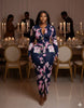 Women Full Sleeve Floral Print Bodycon Long Dress Spring Evening Street Birthday Night Party Vestidos Sexy Dresses