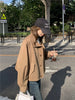 Korea Short Outerwear Woman Casual Loose Lazy Chic Long Sleeve Cotton Blends Windbreaker Coats Thin Thench