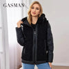Gasmam Winter Down Jackets Women Warm Pluggable Sleeve Thermal Vest Classic zipper Lacing Design Pocket Hooded Parkas 83369
