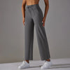 Women Leggings Wide Leg Flare Pants With Pockets Drawstring Sports Trousers High Waist Flared Yoga Leggings Fitness Running Jogg