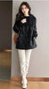 Down Cotton Jacket Comfortable Elegant Loose Women's Winter Parka Hooded Splicing Appear Thin Female Knitting Jacket