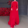 Women Robe Dress Drills Long Shawl Sleeves Chiffon Party Middle East Big Swing Lady Elegant Banquet Maxi Clothing