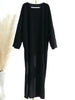 Turkey Dubai Muslim Winter Abaya Corduroy Women Closed Abaya Loose Daily Wear Muslim Long Winter Dress