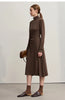 Dresses Woman Winter Elegant Commuter Turtleneck Lace-up Dress Women's Knitted Straight Solid Color Skirt 12544088