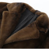Women's Dark Brown Faux Fur Long Overcoat Single Breasted Fleece Long Trench Coat Winter Fluffy Plush Warm Thicken Outerwear