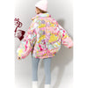 Women's Y2K Sweet Playful Loose Lapel Bomber Jacket Original All over Graphic down Filled Streetwear