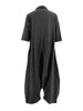 Women Plus Size Jumpsuit Business Casual Black Shirt Collar 3/4 Sleeve Pocket Harem Pants Rompers Single Breasted Loose Outfits