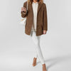 Autumn Winter Women Jacket With Lapel Woman Casual Single Breasted Pocket Long Sleeve Short Coat Street Overcoat