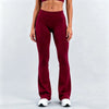 Women Sports Flared Leggings Seamless Quick Dry Breathable Wrinkle Hip Lifting Yoga Flare Pants Gym Fitness Workout Pilates Wear