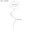 1 women's elegant waterdrop rhinestone back chain suitable for nightclub party banquet dress matching body chain