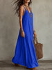 Women's Loose A-Line Long Dress with Thin Straps