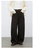 Korean Women Jeans Solid Loose Casual Retro High Waist Wide Legs Denim Pants Ladies Trousers Spring Autumn