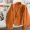 Blazer Women Short Jacket Spring Autumn Korean Casual Long Sleeved Chic Office Lady Blazers Clothing Female Top Coat