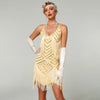 1920s Flapper Roaring Plus Size 20s Great Lady MIni Short Dress Gatsby Fringed Sequin Beaded Lady Mini Tassels Dress