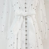 Spring Vintage Diamond Dress Women Stand Collar Lantern Sleeves Single Breasted Elegant Party Dresses Ladies Chiffon Long Robe