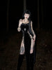 Dark Punk High Split Hem Straps Dess 90s Streetwear Gown Women Sexy Corn Bandage Velvet Dresses Mall Gothic Clothing