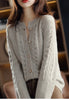 Autumn Knitted Cardigan Women's Jacket Long Sleeve Korean Loose Round Neck Cardigan Sweater Jackets Women Casual Knit Top