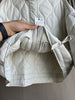 Quilted coat for women Quilted Jacket With Ties beige drawstring high neck pocket clip cotton jacket for women