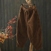 Autumn Winter Female Loose Thicken Pant Ladies High Waist Corduroy Trousers Women Large Size 4XL Casual Carrot Pantalons