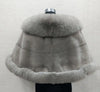 White Fur Shawl Jacket Women's Autumn Winter Faux Mink Fox Fur Dress Cheongsam Cloak Coats Thicken Warm Short Outwear