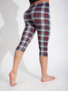 Women Minimalist Checkered Leggings Sports Yoga Pants Vacation Travel Outdoor Camping Cycling Tights Unique Capri Pants