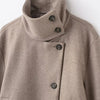 Elegant Stand Collar Short Jacket For Women Lady Outerwear High Street Long Sleeve Single Breasted Female Coats