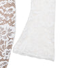 Sexy See Through Lace Women Midi Dress White Long Sleeve Turtleneck Dress Female Winter Skinny Elegant Party Clubwear