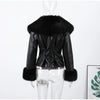 Lace-Up Long Overcoat Women's Coat Office Lady Elegant Woolen Furry Patchwork Long Sleeve Coats Loose Cardigan Jackets