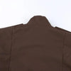 Solid Lace Up Short Trench Coat Lady Chic Stand Collar Wide Shoulder Full Sleeve Loose Coats Daily Casual Windbreaker