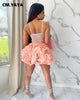 Women Mesh Diamonds Rhinestones Cake Style Big Swing Strap Bodycon Midi Dress Sexy Party Even Dresses Vestidos